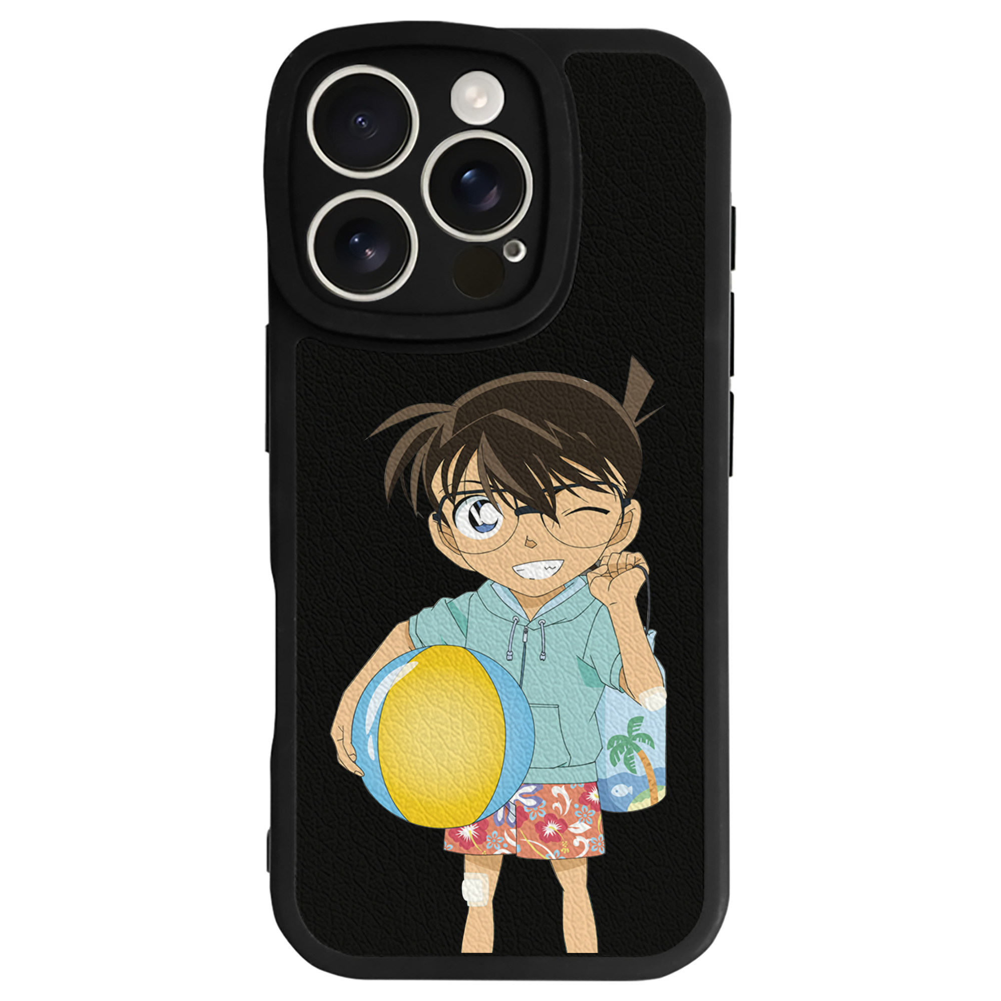 （画像用） 名探偵コナン 江戸川 コナン Detective Conan Conan Edogawa 【iPhone 16シリーズ対応】シリコンスマホケース（レザー調） 材質：シリコン
